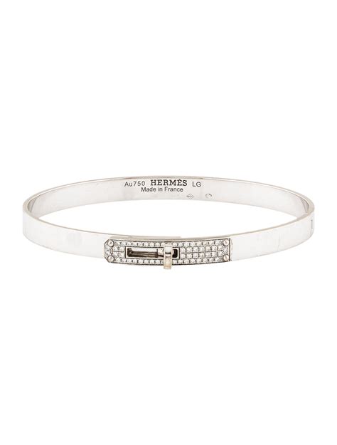 hermes kelly bracelet up close|hermes 18k diamond bangle bracelet.